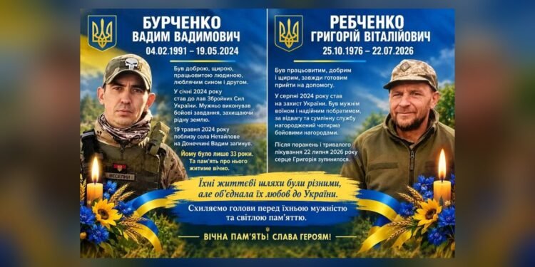 У Пристромах відкрили пам'ятні світлини двох полеглих Захисників